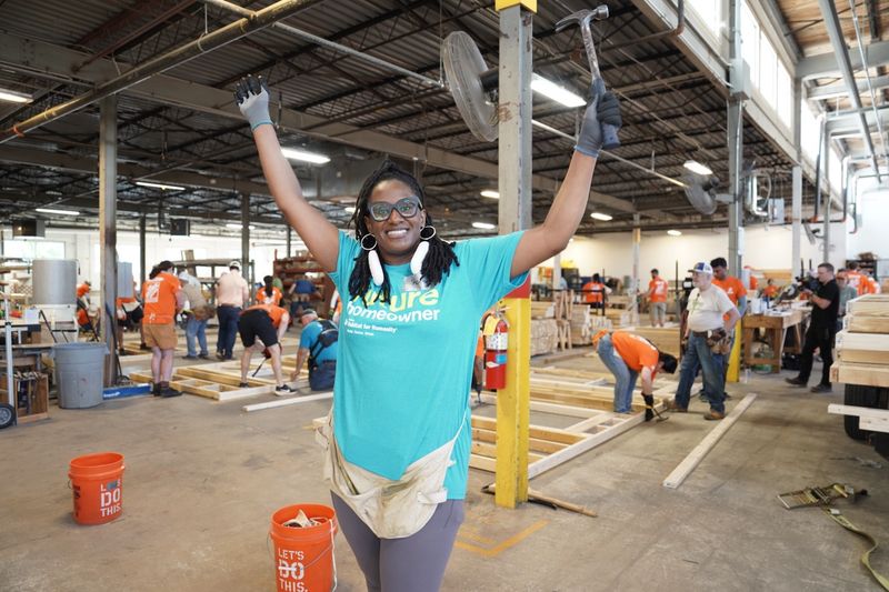 Rachel, a future Langston Park homeowner, smiling